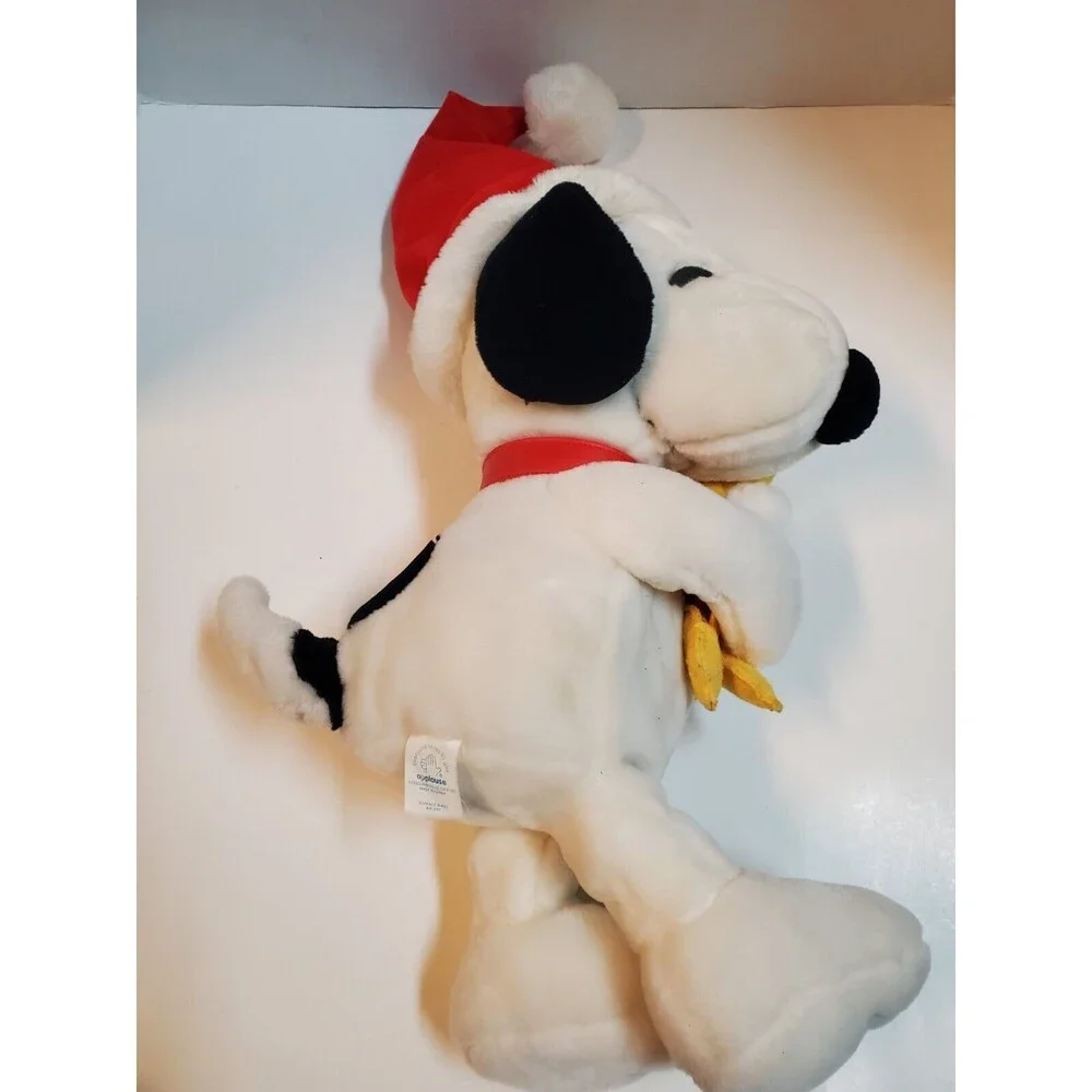 Applause Snoopy And Woodstock Plush Peanuts Christmas Holiday Santa Hats Theme